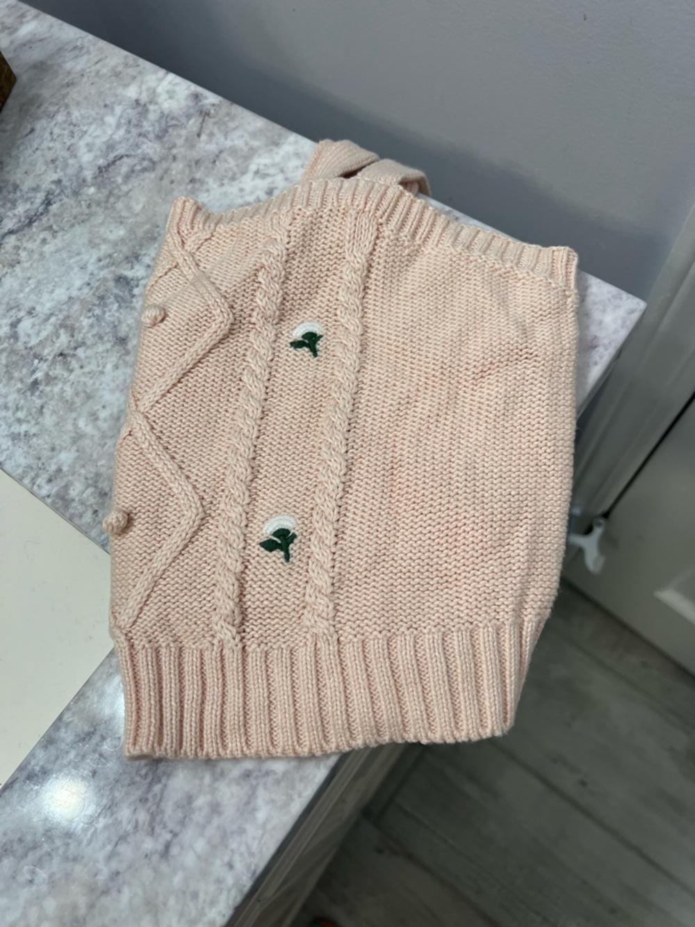 Light Pink Sweater Crop Tank/Top